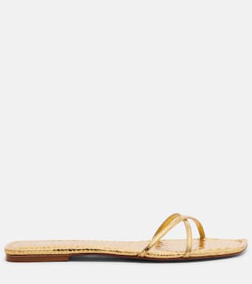 Sandalen Biarritz aus Metallic-Leder | Paris Texas