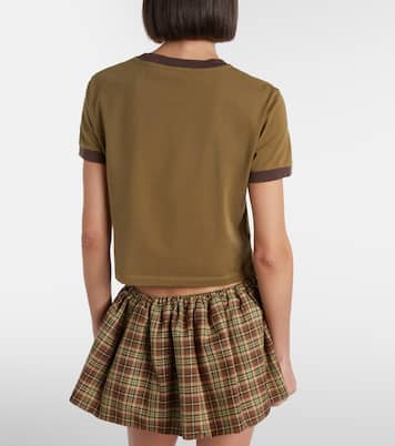 Logo cotton jersey T-shirt  | Miu Miu