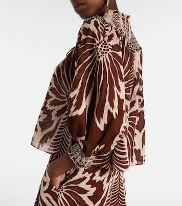 Bedruckte Bluse Ysee aus Baumwolle | Poupette St Barth