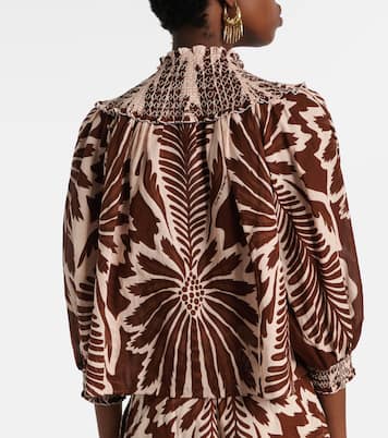 Bedruckte Bluse Ysee aus Baumwolle | Poupette St Barth