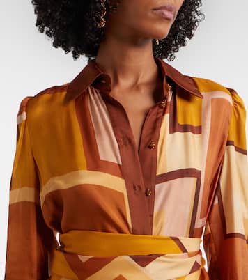 Como printed silk shirt dress | Zimmermann