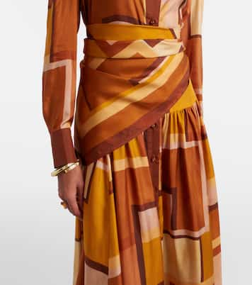 Como printed silk shirt dress | Zimmermann