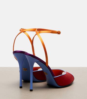 Keira satin slingback sandals | Dolce&Gabbana