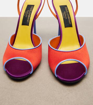 Keira satin slingback sandals | Dolce&Gabbana