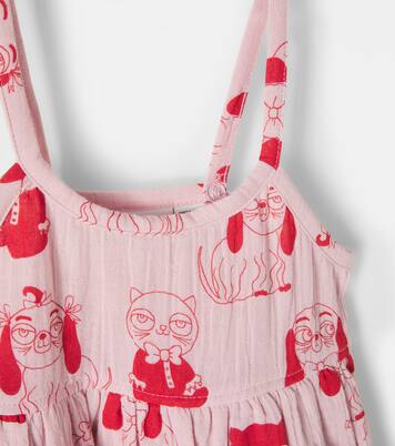 Minibabies printed ruffled cotton top | Mini Rodini