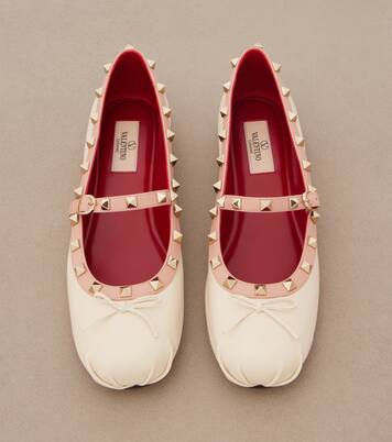Rockstud leather Mary Jane flats | Valentino Garavani