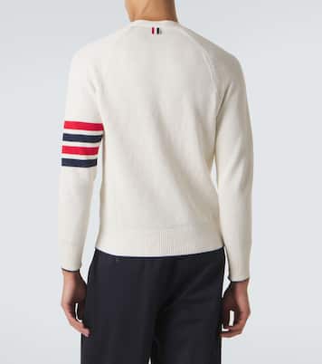 Cardigan 4-Bar en lin et coton | Thom Browne
