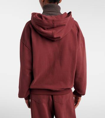Monili cotton jersey zip-up hoodie | Brunello Cucinelli