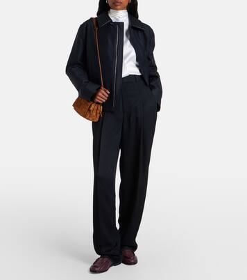 Notturno Intrecciato Small suede crossbody bag | Bottega Veneta