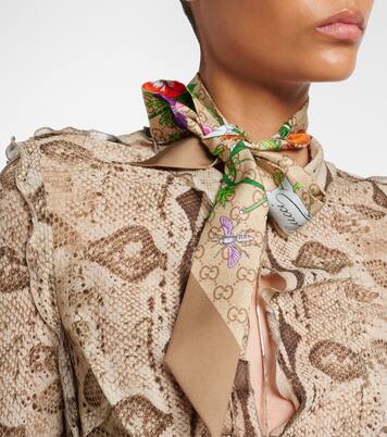 GG floral silk jacquard scarf | Gucci