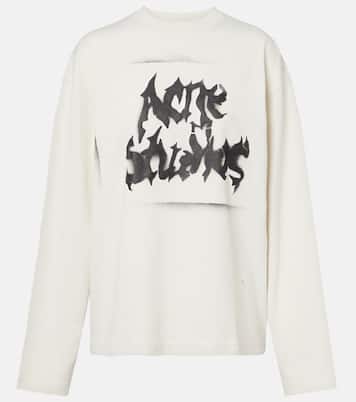 Logo cotton-blend jersey sweatshirt | Acne Studios