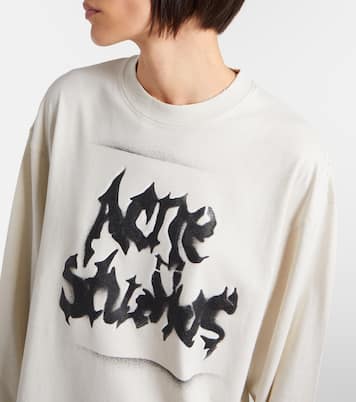 Logo cotton-blend jersey sweatshirt | Acne Studios