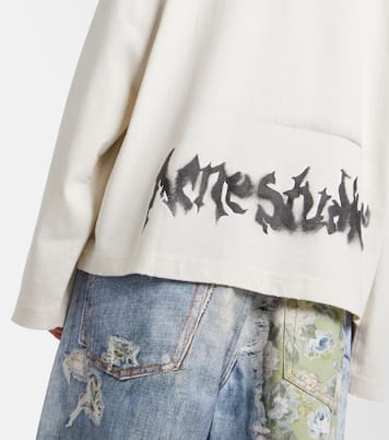 Logo cotton-blend jersey sweatshirt | Acne Studios