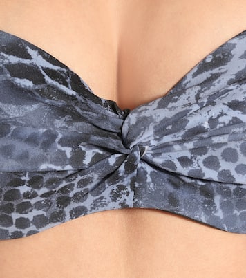 Isla snakeskin-print bikini top | Karla Colletto