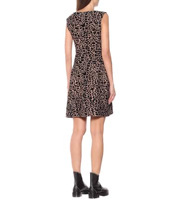 印花弹力绉纱迷你连衣裙 | Alaïa