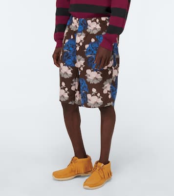 Floral and skull printed shorts | Undercover
