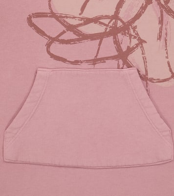 Robe imprimée à capuche en coton | Il Gufo