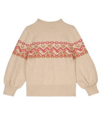 Cotton and wool intarsia sweater | Chloé Kids