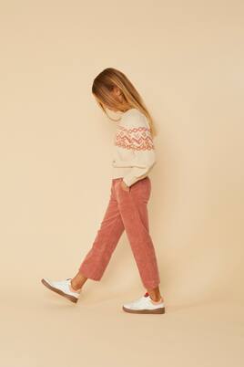 Cotton and wool intarsia sweater | Chloé Kids