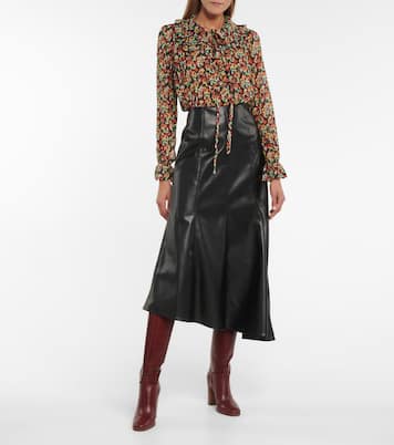 Bedruckte Bluse aus Seide | Victoria Beckham