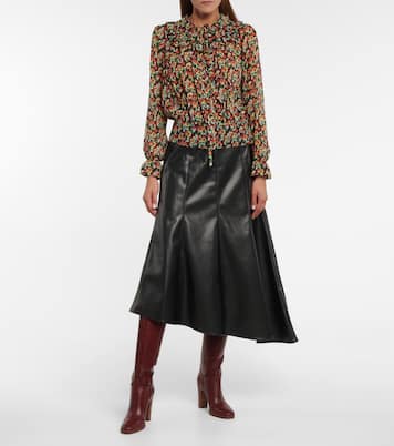 Bedruckte Bluse aus Seide | Victoria Beckham