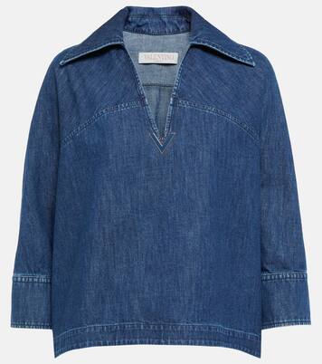 Top en jean à ornement | Valentino