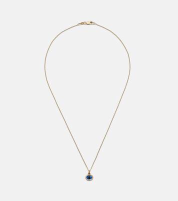 Mini Oval Eye 18kt gold necklace with diamonds | Ileana Makri