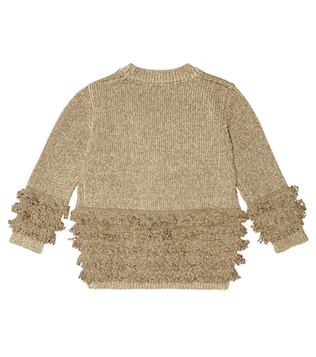 Fringed cotton-blend cardigan | Stella McCartney Kids