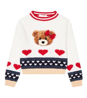 Intarsia-knit wool sweater | Monnalisa