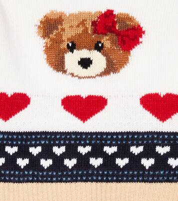 Intarsia-knit wool sweater | Monnalisa