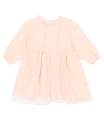 Baby embroidered tulle dress | Il Gufo