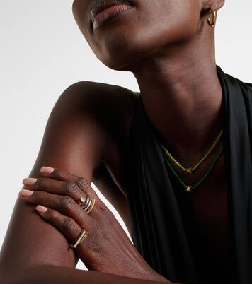 Ring Handcuff aus 9kt Gelb- und Weißgold mit Diamanten | Rainbow K