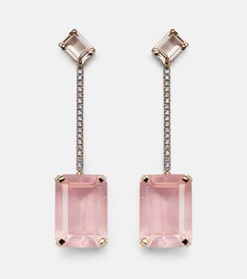 Ohrringe aus 14kt Gelbgold mit Edelsteinen | Mateo