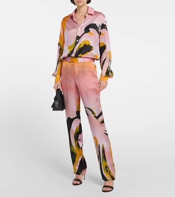 Bedruckte Hose Cruise aus Seide | Louisa Ballou