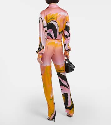 Bedruckte Hose Cruise aus Seide | Louisa Ballou