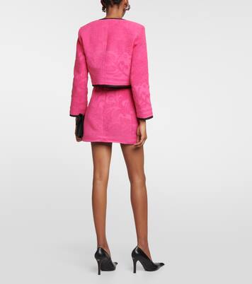 Jacquard cropped cotton jacket | Marine Serre