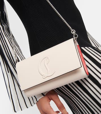 Logo leather wallet on chain | Christian Louboutin