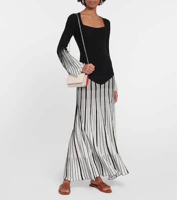 Logo leather wallet on chain | Christian Louboutin