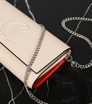 Logo leather wallet on chain | Christian Louboutin
