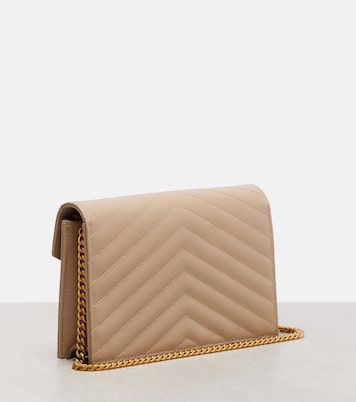Cassandre matelassé envelope leather wallet on chain | Saint Laurent