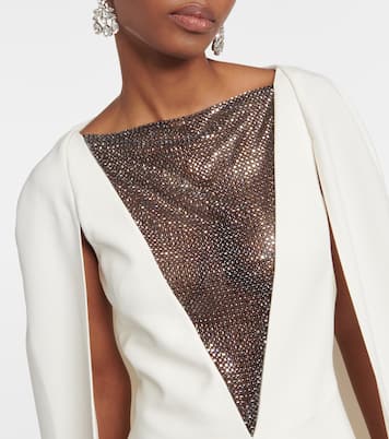 Abito lungo Abrielle con cristalli | Safiyaa