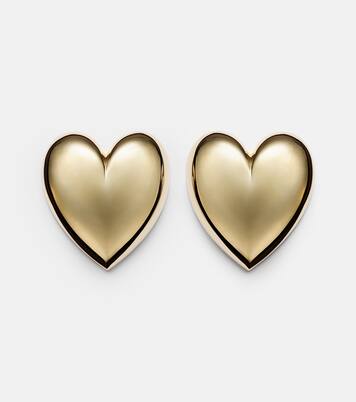 Pendientes Puffy Heart chapados en oro | Jennifer Fisher