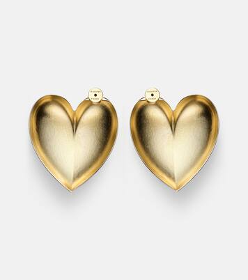 Pendientes Puffy Heart chapados en oro | Jennifer Fisher