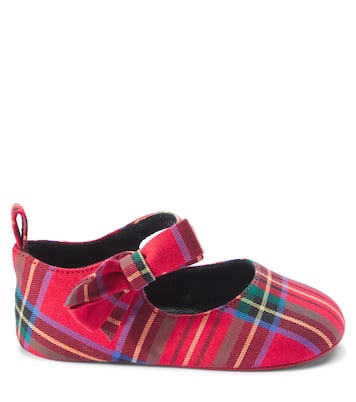 Baby Lou Babe checked Mary Jane flats | Christian Louboutin Kids