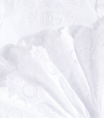 Robe brodée en coton à logo | Dolce&Gabbana Kids