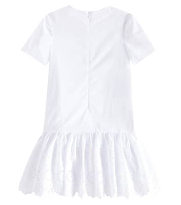 Robe brodée en coton à logo | Dolce&Gabbana Kids