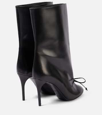 90 bow-detail leather ankle boots | Alaïa