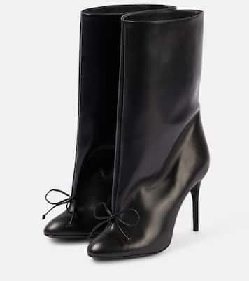 90 bow-detail leather ankle boots | Alaïa