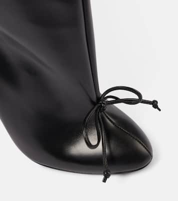 90 bow-detail leather ankle boots | Alaïa
