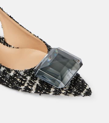 Jaipur 55 bouclé slingback pumps | Gianvito Rossi